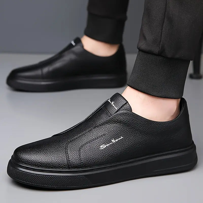 Sapatos de Couro Slip-On