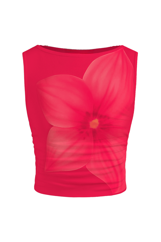 Lexine | Top Sem Mangas Floral Pop