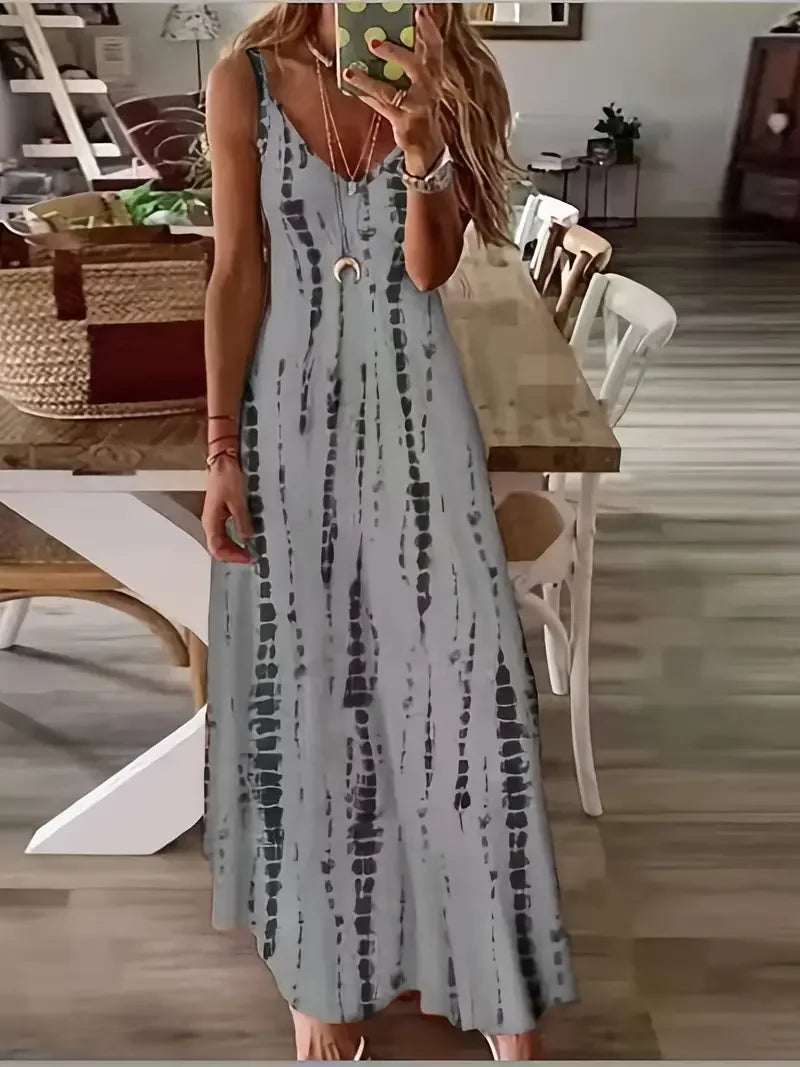 Kris | Vestido Maxi Casual de Alças