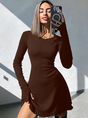 Pressley | Vestido Mini Bodycon com Mangas Longas