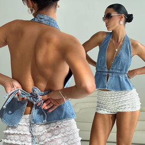 Althea | Top Halter com Laço