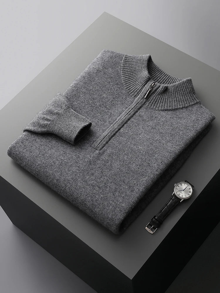 Sweater de Caxemira com Zíper de Florença