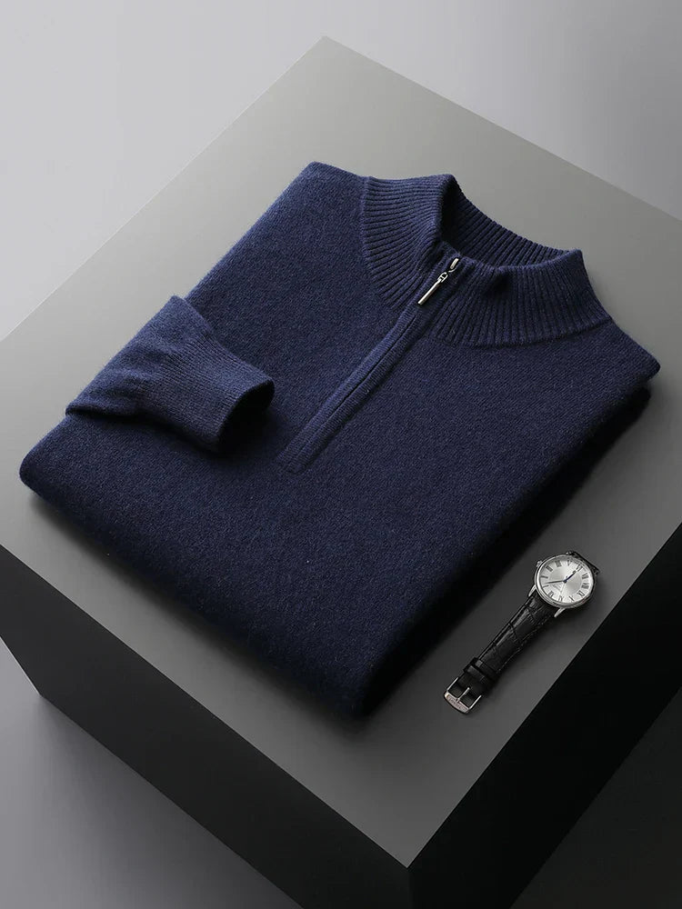 Sweater de Caxemira com Zíper de Florença