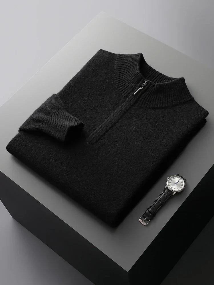 Sweater de Caxemira com Zíper de Florença