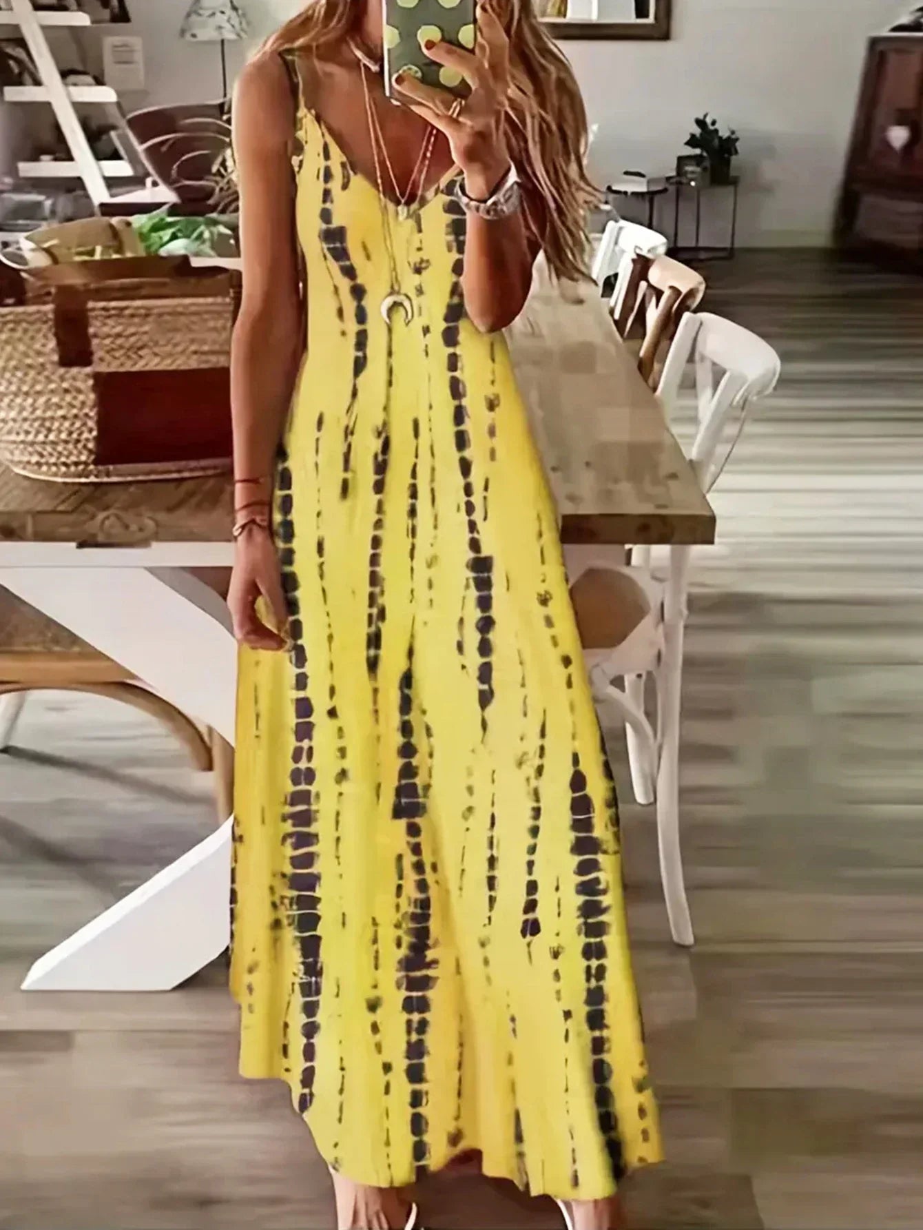 Kris | Vestido Maxi Casual de Alças