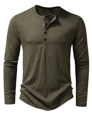 Camisa Polo de Algodão de Manga Longa