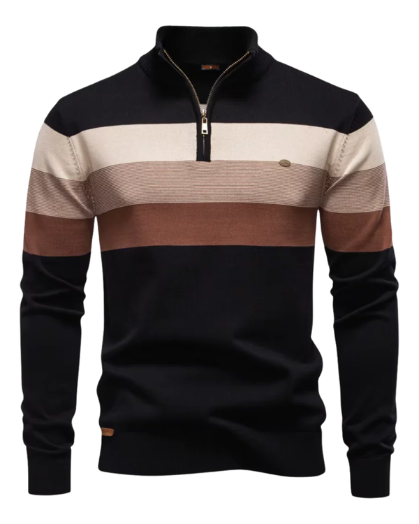 Sweater Elegante de Algodão com Zíper