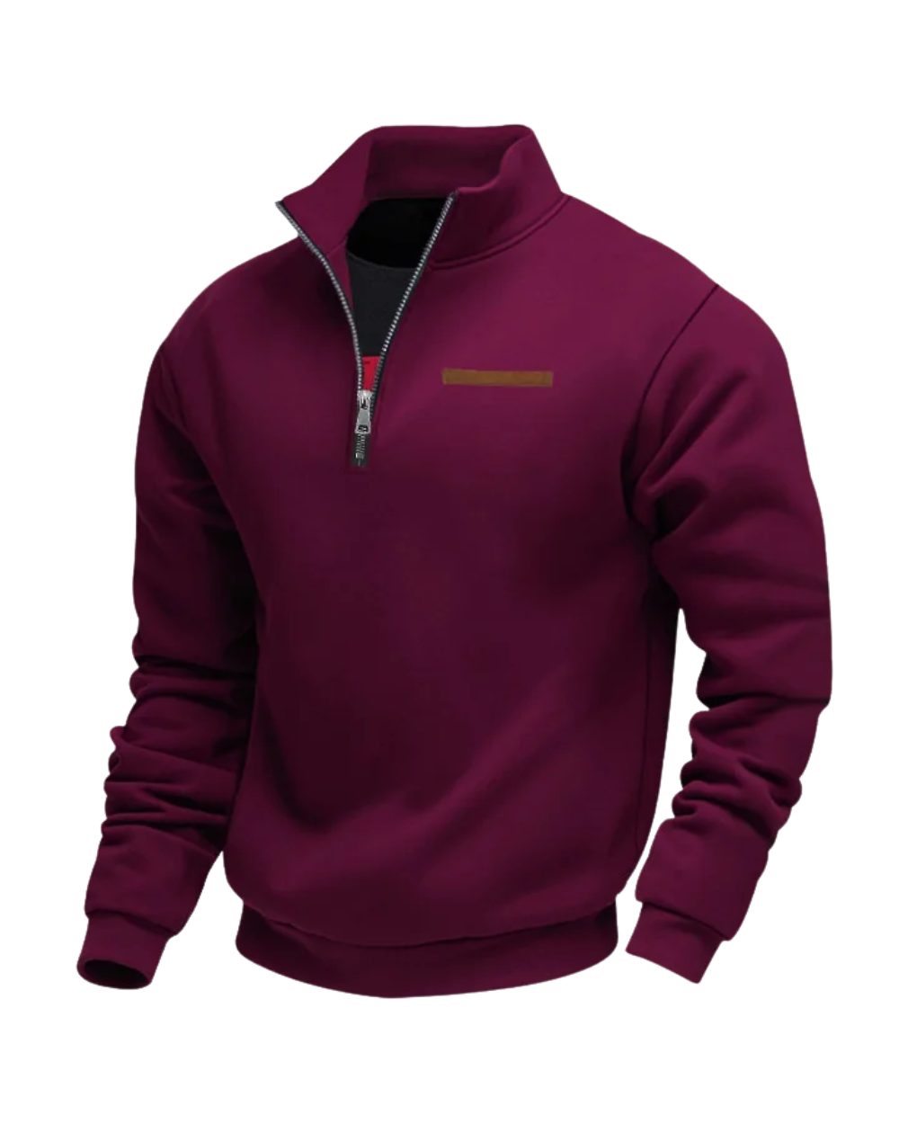 Sweater Casual de Fleece com Zíper