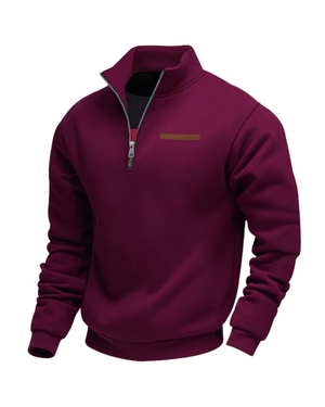 Sweater Casual de Fleece com Zíper